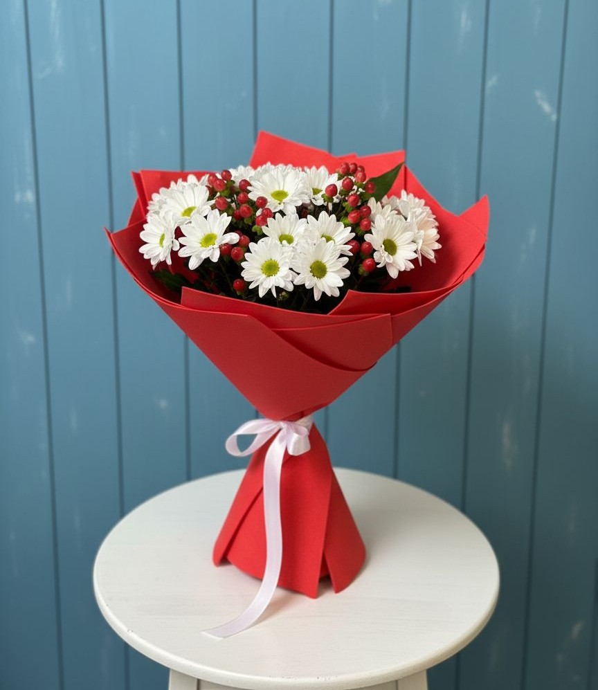 Букет цветов из: Хризантемы в Левашах