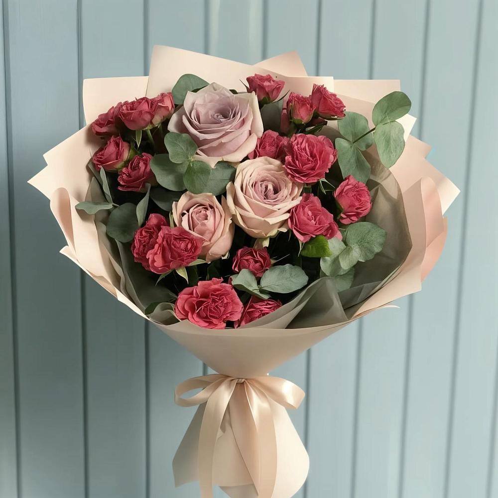 Букет цветов из: Гвоздики и Розы в Левашах