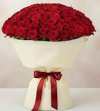 Букет 101 Красная роза Милано в Левашах