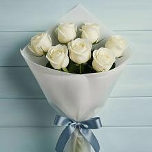 Букет 7 Белых роз Эдлесс Лав #REPLACE_PRED# Левашах