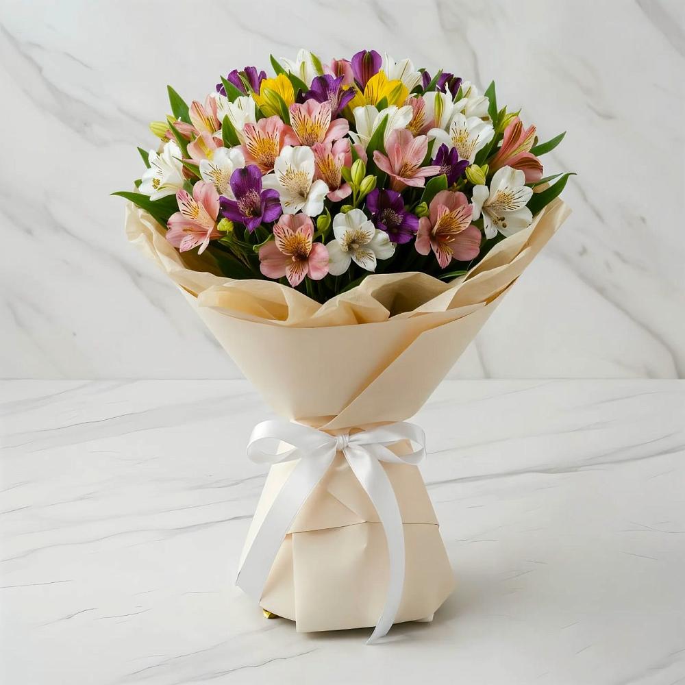 Букет цветов из: Альстромерии в Левашах