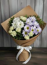 Букет цветов из:  Хризантемы и Розы в Левашах