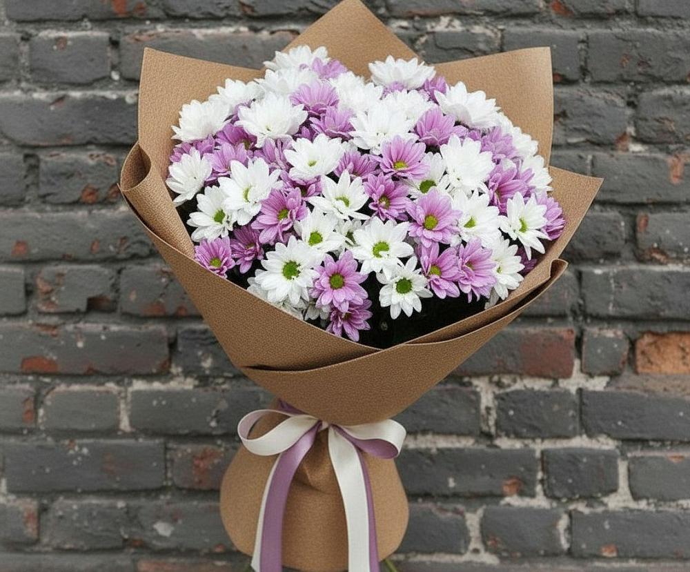 Букет цветов из: Хризантемы в Левашах