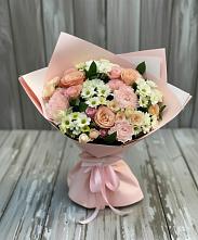 Букет цветов из:  Гвоздики, Розы и Хризантемы в Левашах