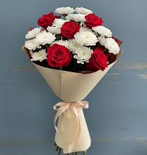 Букет цветов из:  Розы и Хризантемы в Левашах