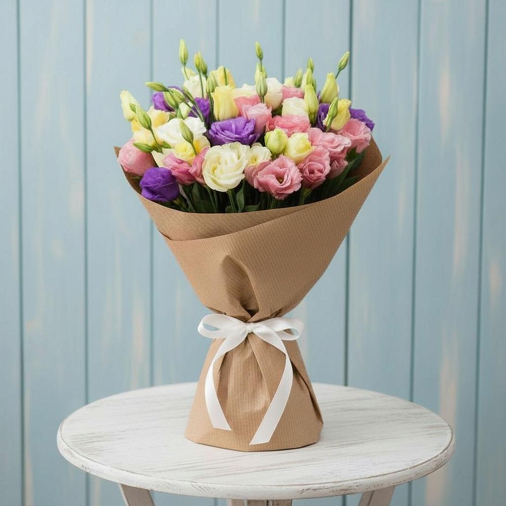 Букет цветов из: Лизиантусы в Левашах