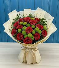 Букет цветов из:  Розы и Хризантемы в Левашах