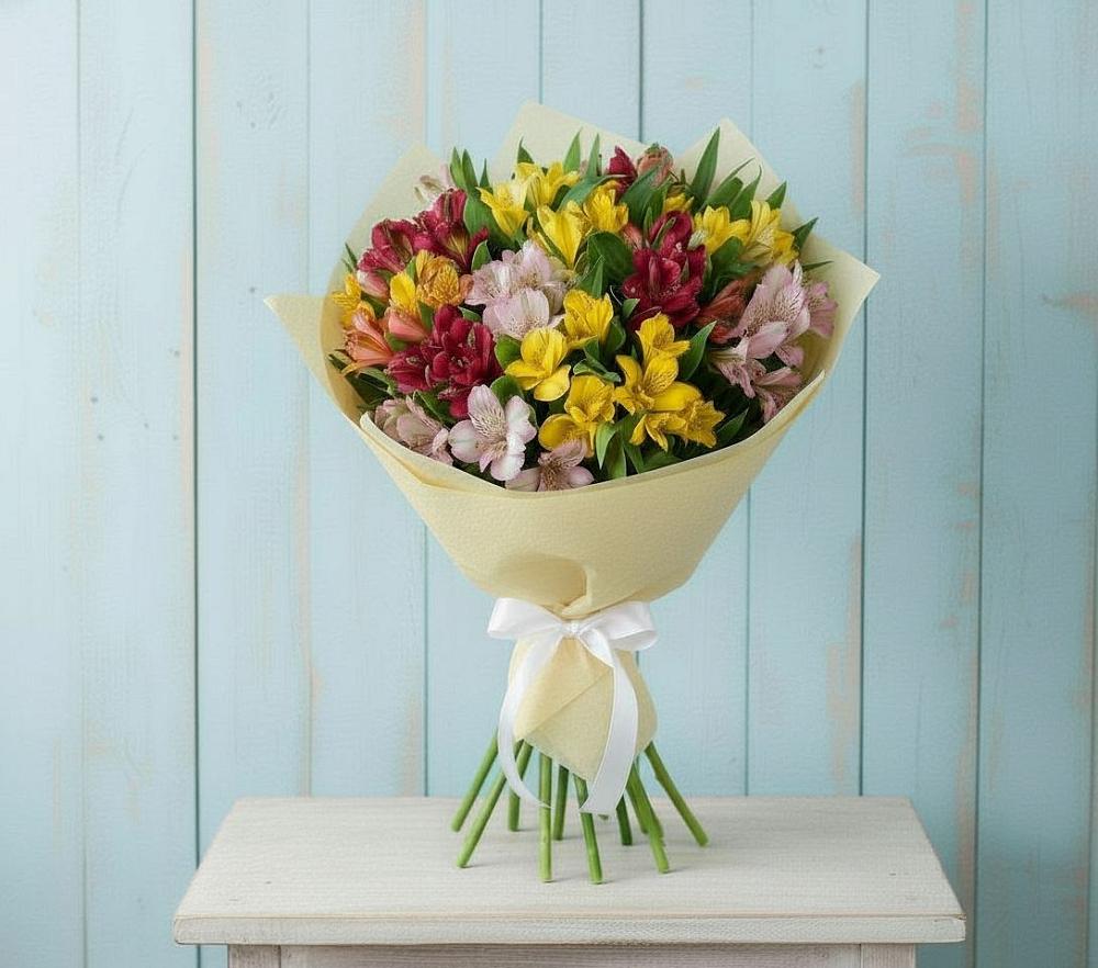 Букет цветов из: Альстромерии в Левашах